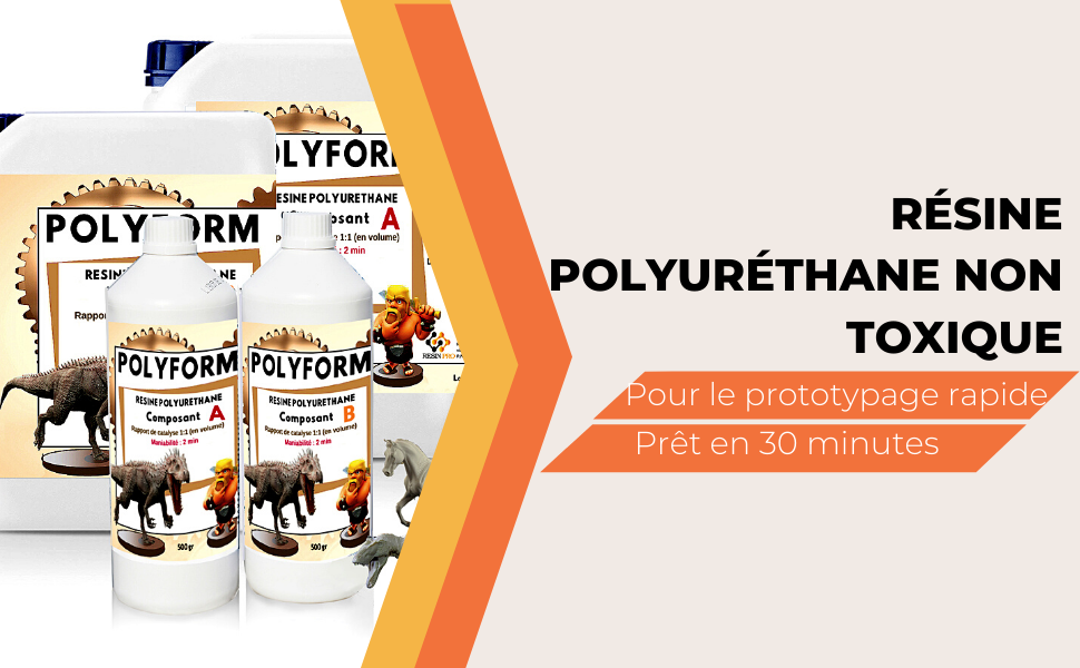 POLYFORM - Résine Polyuréthane Bi composant - Prête en 5 minutes