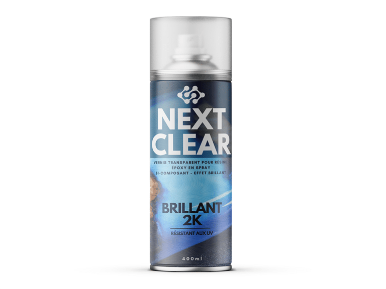 NextClear Brillant Transparent - 2K Haute Solidité en spray bicomposant 400 ml