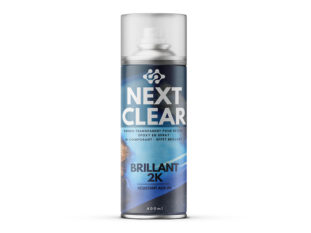 NextClear Brillant Transparent - 2K Haute Solidité en spray