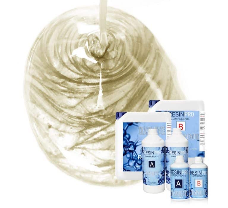 KIT RESINE EPOXY+ UN PIGMENT METALLIQUE SAHARA BLANC 10 GR