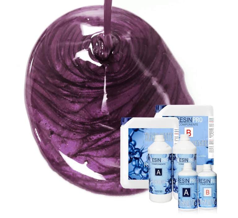 KIT RESINE EPOXY+ UN PIGMENT METALLIQUE SAHARA VIOLET 10 GR