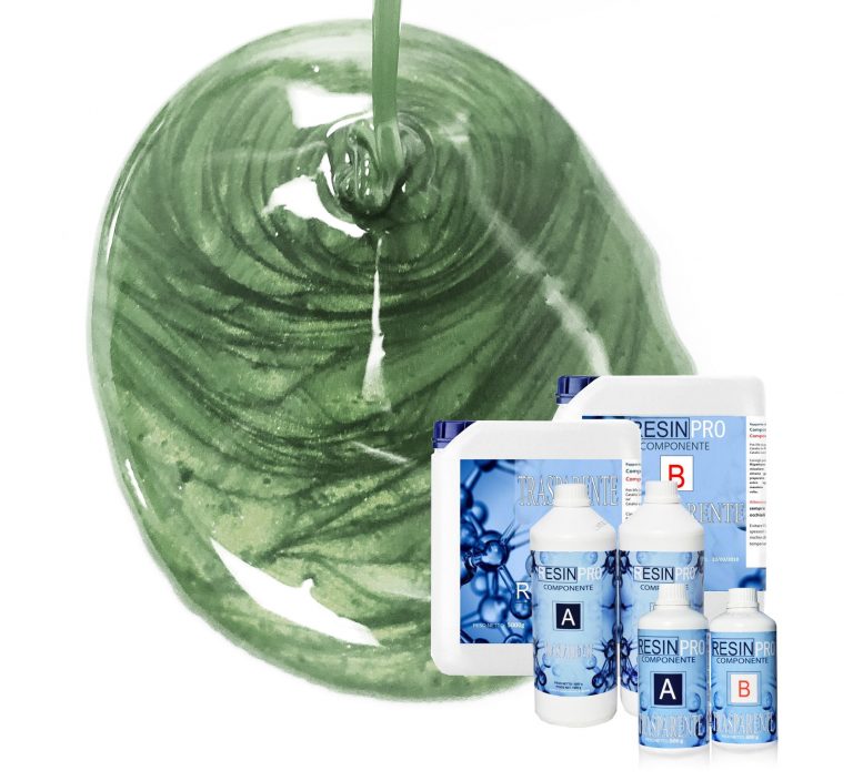 KIT RESINE EPOXY+ UN PIGMENT METALLIQUE SAHARA VERT 10 GR