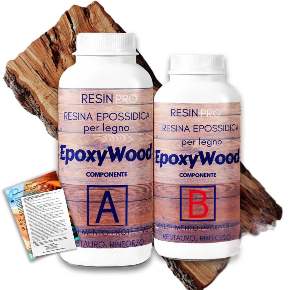 EPOXYWOOD Résine époxy pour bois - revêtement de protection, Restauration, Renforcement