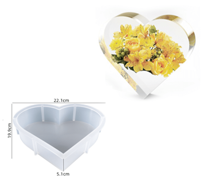 Moules En Silicone Pour Résine époxy - Formes Cœur, étoile, Fleur, Goutte - Pour Pendentifs, Boucles D'oreilles DIY - 2 Pièces