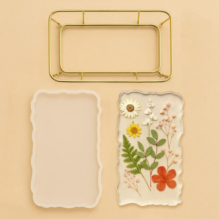 Set Moule en silicone + Support en métal - Plateau rectangulaire