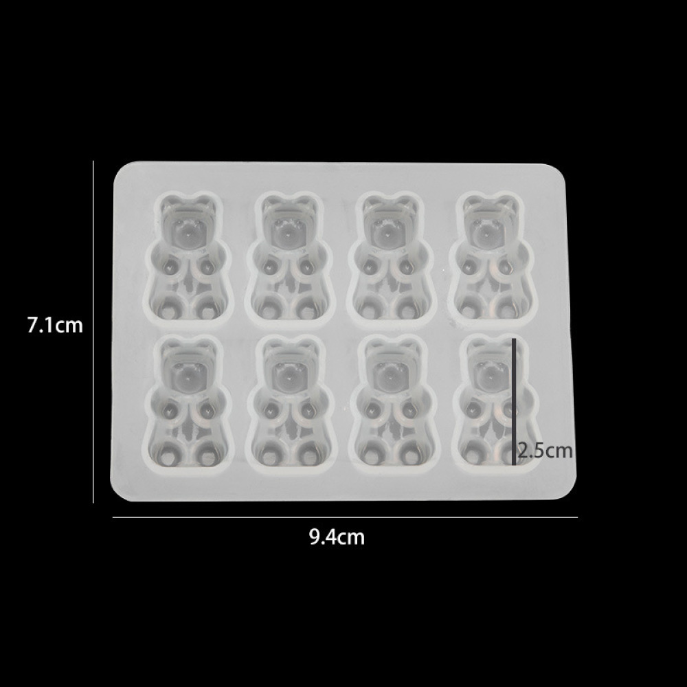 1 moule en silicone ourson assis en cristal époxy bricolage