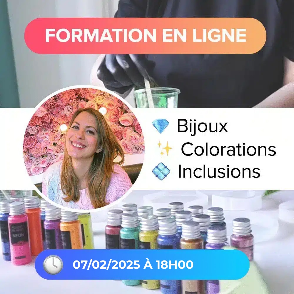 MASTERCLASS CRÉATION DE BIJOUX COLORATION / INCLUSION (1h30 min en direct)
