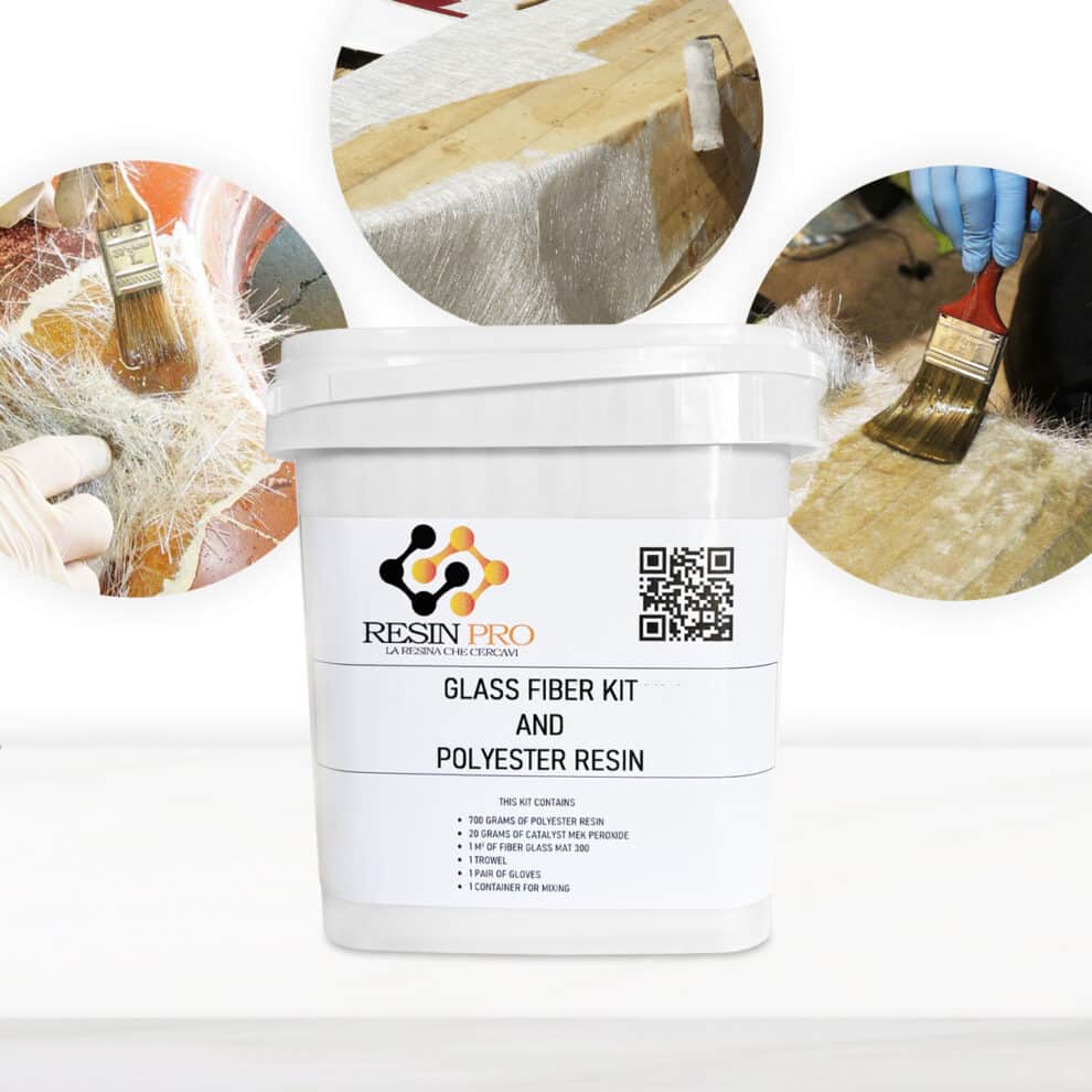 Kit Réparation Résine Polyester 500ml + Tissu De Verre 0.5m² - Sinto - Neuf