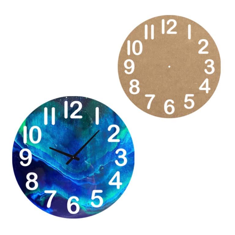 D. 40 Planche en MDF pour Horloge Murale en Résine 