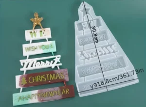 MOULE  ARBRE DE NOËL MAISON DÉCORATION MERRY CHRISTMAS pour Décorations de Noël