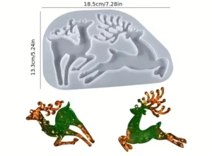 MOULE À DEUX RENNES pour Décorations de Noël