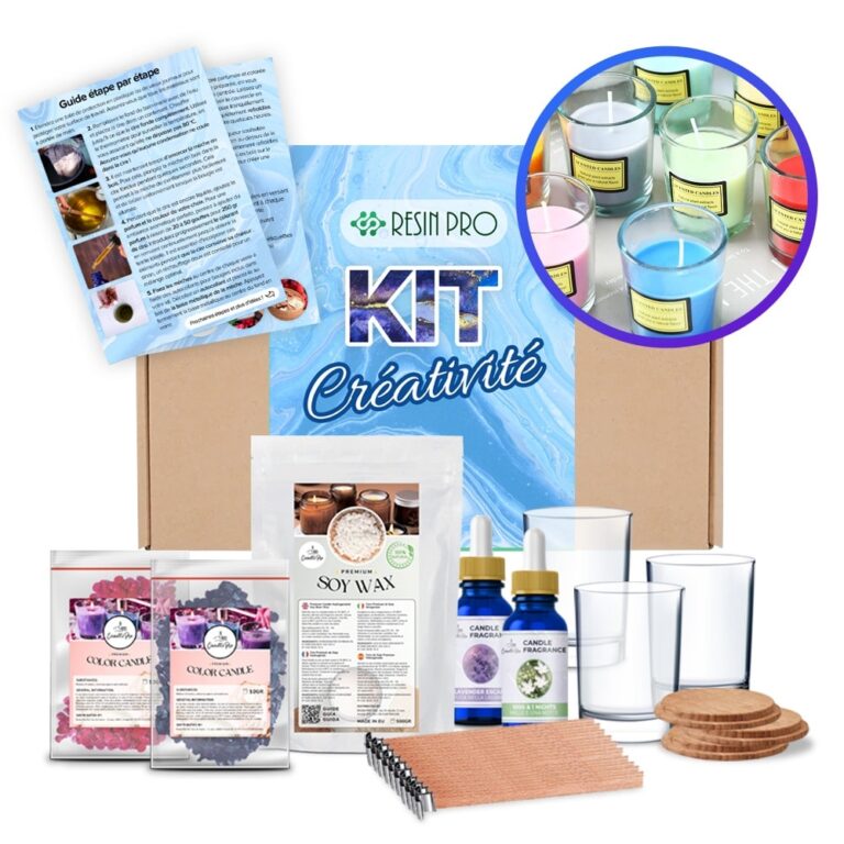 Kit de créativité: Créez vos propres Bougies artisanales (KIT COMPLET + VERRES)