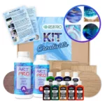 Kit de créativité: Créez vos propres Sous-verres en bois et résine