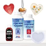 Kit Résine époxy, moule en forme de cœur + colorant en cadeau : créez le cadeau parfait pour Elle pour la Saint-Valentin ❤️