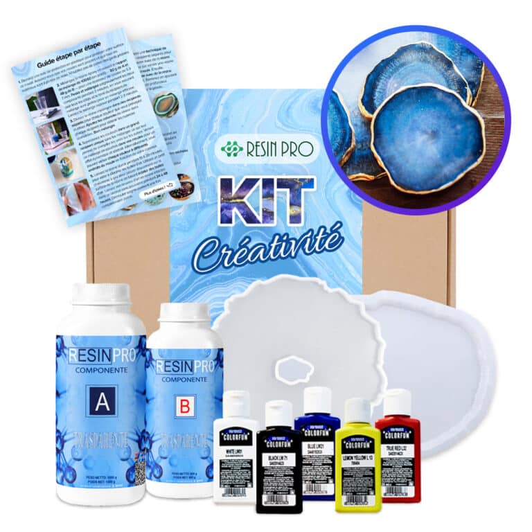 Kit de créativité : Créez vos propres Sous-verres Géode en résine