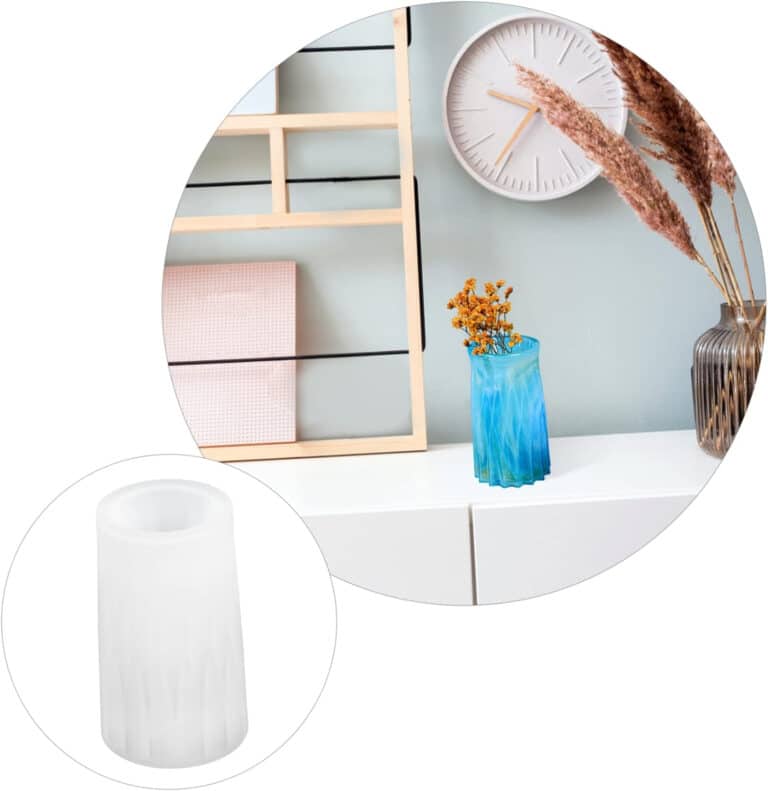 Moule Vase et Sous-Verres en Résine - Moules en Silicone pour Pots de Maquillage, Porte-Pinceaux, et Pots de Plantes en Béton - pour résine époxy, résine polyuréthane et résine acrylique