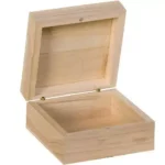 Boîte carrée Bois - 10 x 10 x 3,7 cm
