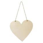 Coeur à suspendre et à décorer en bois 20 x 20 cm