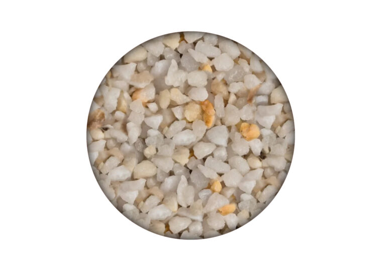 Échantillons 10×10 – Gravier drainant stabilisé avec résine - Blanc Pur