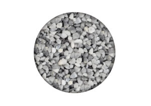 Échantillons 10×10 – Gravier drainant stabilisé avec résine - Gris Neige