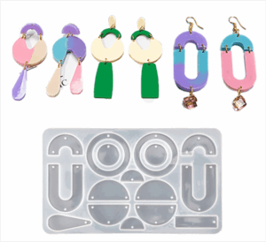 Moule en silicone – Boucles d’oreilles et pendentifs