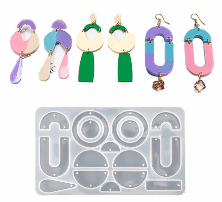 Moule en silicone – Boucles d’oreilles et pendentifs