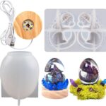 Kit créatif DIY “Œuf de dragon” avec moules en silicone et socle lumineux