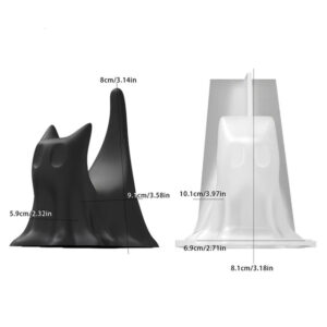 Moule en silicone pour bougie – Chat d’Halloween