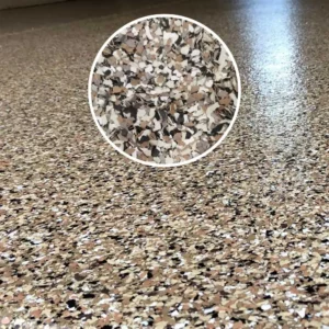 Paillettes Décoratives - La touche artistique pour vos sols - Marron - Blanc - Noir (SP001), 10 kg (50 m2)