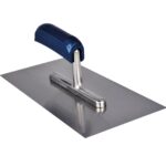 Platoir de lissage en acier inoxydable avec poignée en bois 130 x 280mm
