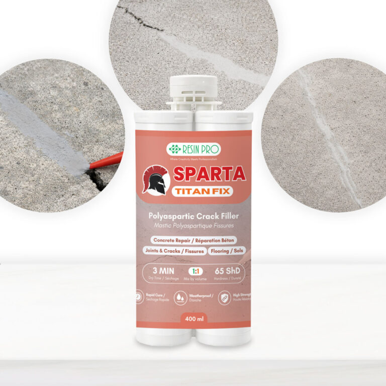TITANFIX Mastic Polyaspartique de Réparation pour Fissures de Béton 400ml